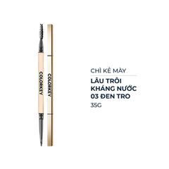 Chì kẻ mày Colorkey lâu trôi, kháng nước - 01 nâu mocha/02 nâu tây/03 đen tro 35g