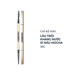 Chì kẻ mày Colorkey lâu trôi, kháng nước - 01 nâu mocha/02 nâu tây/03 đen tro 35g