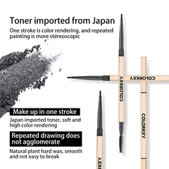 Chì kẻ mày Colorkey lâu trôi, kháng nước - 01 nâu mocha/02 nâu tây/03 đen tro 35g