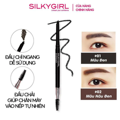 Chì kẻ mày Silkygirl 2 đầu 0.35g