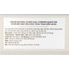 Chì mày Vacosi định hình đa năng - 01 đen/02 nâu xám/03 nâu đen/04 xám đậm/05 nâu tự nhiên 5ml