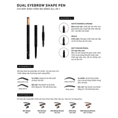 Chì mày Vacosi định hình đa năng - 01 đen/02 nâu xám/03 nâu đen/04 xám đậm/05 nâu tự nhiên 5ml