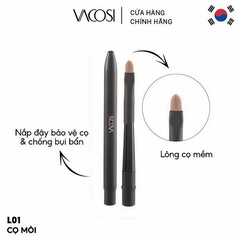 Cọ môi Vacosi có nắp đậy L01/lông dài L02/đầu tròn L10