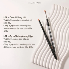 Cọ môi Vacosi có nắp đậy L01/lông dài L02/đầu tròn L10