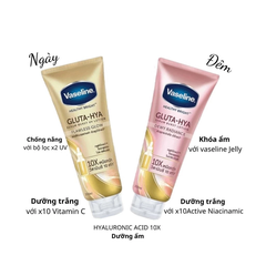 Combo 2 Sữa Dưỡng Thể Vaseline Sáng Mịn Da Ngày & Đêm
