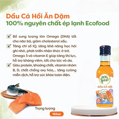 Dầu cá hồi nguyên chất Ecofood 150ml dành cho bé từ 6 tháng tuổi
