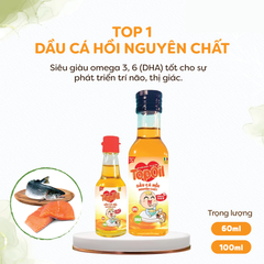 Dầu cá hồi nguyên chất Topoil 60ml/100ml dành cho bé từ 6 tháng tuổi