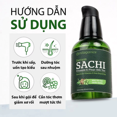 Dầu dưỡng tóc Milaganics Vitamin E, Sachi phục hồi tóc 80ml