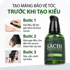 Dầu dưỡng tóc Milaganics Vitamin E, Sachi phục hồi tóc 80ml