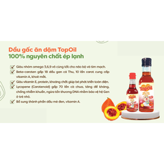 Dầu gấc nguyên chất Topoil 60ml dành cho bé từ 6 tháng tuổi