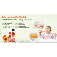 Dầu gấc nguyên chất Topoil 60ml dành cho bé từ 6 tháng tuổi