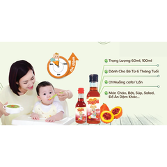 Dầu gấc nguyên chất Topoil 60ml dành cho bé từ 6 tháng tuổi