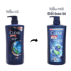 Dầu gội Clear Men sạch gàu Cool Sport Bạc Hà 900g