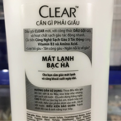 Dầu gội Clear sạch gàu mát lạnh Bạc Hà 630g