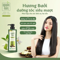 Dầu gội dược liệu Nguyên Xuân dưỡng tóc hương bưởi chai 200ml/250ml/450ml
