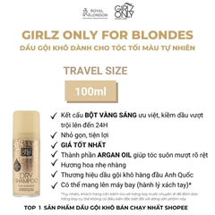Dầu gội khô GIRLZ ONLY cho tóc nâu, tối màu/tóc nhuộm sáng màu 100ml