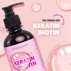 Dầu gội Milaganics Keratin & Biotin giảm rụng tóc 240ml