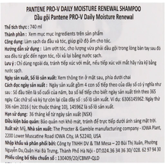 Dầu gội Pantene dưỡng ẩm tóc 355ml/700ml