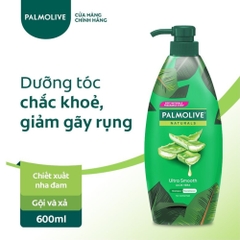 Dầu gội xả 2in1 Palmolive dưỡng tóc chắc khỏe từ nha đam 600ml