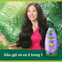 Dầu gội xả 2in1 Palmolive suôn mượt từ dầu olive và keratin 600ml
