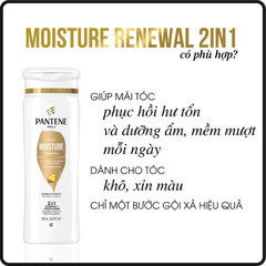 Dầu gội xả 2in1 Pantene dưỡng ẩm tóc 355ml