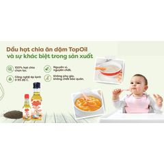 Dầu hạt chia nguyên chất Topoil 60ml/100ml dành cho bé từ 6 tháng tuổi