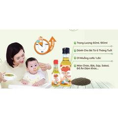 Dầu hạt chia nguyên chất Topoil 60ml/100ml dành cho bé từ 6 tháng tuổi