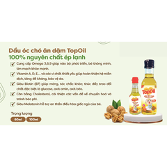 Dầu óc chó nguyên chất Topoil 60ml/100ml dành cho bé từ 6 tháng tuổi