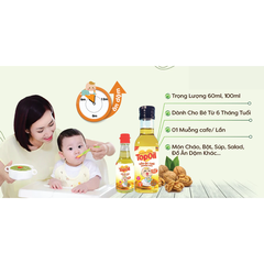 Dầu óc chó nguyên chất Topoil 60ml/100ml dành cho bé từ 6 tháng tuổi