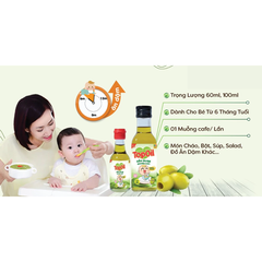 Dầu olive nguyên chất Topoil 100ml dành cho bé từ 6 tháng tuổi