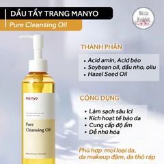 Dầu tẩy trang Ma:nyo nguyên chất 200ml