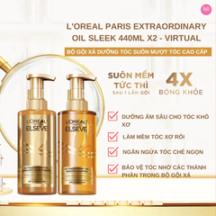 Dầu xả L'Oreal Paris dưỡng tóc suôn mượt tóc cao cấp 440ml