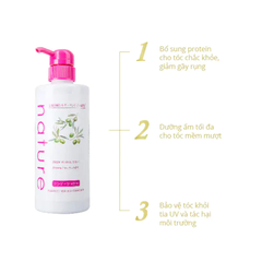 Dầu xả Naris Nature dịu nhẹ hương hoa tươi mát 500ml