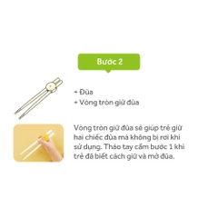 Đũa tập ăn cao cấp Combi có hộp mầu xanh (LL) 81017