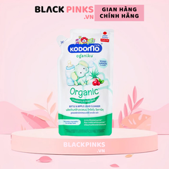 Dung dịch làm sạch đồ dùng cho bé Kodomo Organic chiết xuất lô hội và việt quất túi 600ml/chai 650ml hương quả mọng