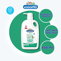 Dung dịch làm sạch đồ dùng cho bé Kodomo Organic chiết xuất lô hội và việt quất túi 600ml/chai 650ml hương quả mọng