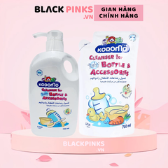 Dung dịch làm sạch đồ dùng cho bé Kodomo túi 700ml/chai 750ml không mùi
