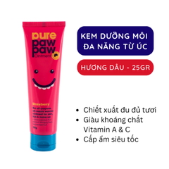 Dưỡng môi đa năng Pure Paw Paw từ đu đủ hương dưa hấu /hương dâu/chiết suất đu đủ 25g