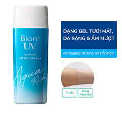 Gel chống nắng Bioré màng nước dưỡng ẩm da 90ml/155ml