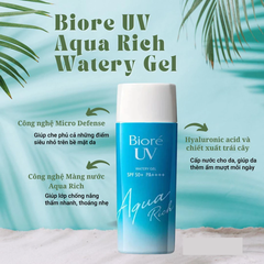 Gel chống nắng Bioré màng nước dưỡng ẩm da 90ml/155ml