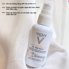 Gel chống nắng Vichy bảo vệ da, ngừa thâm nám 40ml