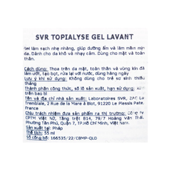 Gel rửa mặt SVR không xà phòng cho da khô, nhạy cảm 55ml/200ml