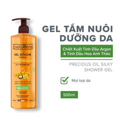Gel tắm Evoluderm tinh dầu Argan và hoa anh thảo 500ml