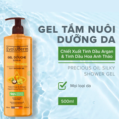Gel tắm Evoluderm tinh dầu Argan và hoa anh thảo 500ml