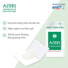 Giấy thấm dầu Acnes kiểm soát nhờn, ngừa mụn 100 tờ