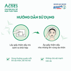 Giấy thấm dầu Acnes trà xanh 100 tờ