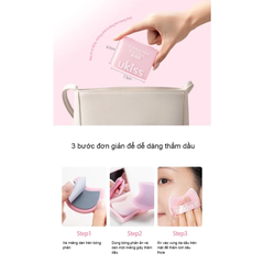 Giấy thấm dầu hoa hồng Ukiss (100 tờ/hộp)