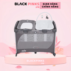 Giường cũi trẻ em Joie Commuter Change & Snooze Linen Gray