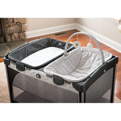 Giường cũi trẻ em Joie Commuter Change & Snooze Linen Gray