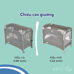 Giường cũi trẻ em Joie Kubbie Sleep Foggy Gray